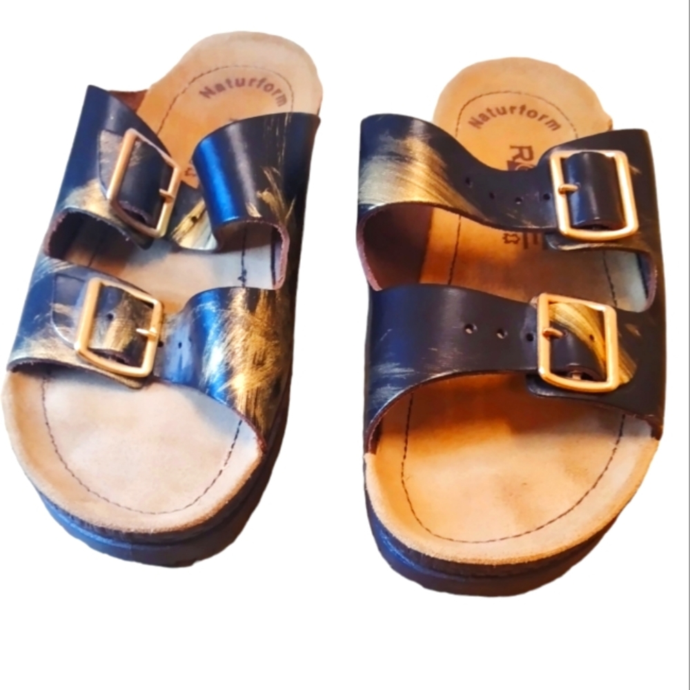 Rohde Naturform Laced Open Toe Brown Sandal Ladies EUR 37 - Made in Portugal